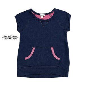 Splendid 3T Navy & Pink French Terry Pocket Tunic